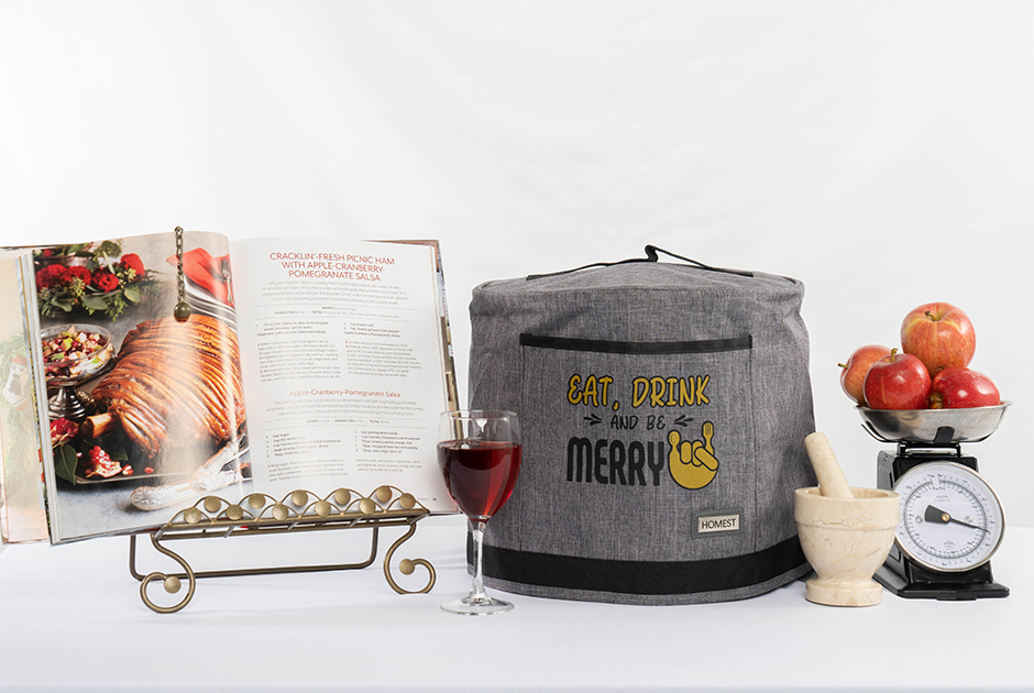Apparel decorated Crockpot for holidays