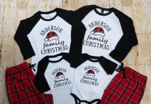 Apparel decorated holiday pajamas