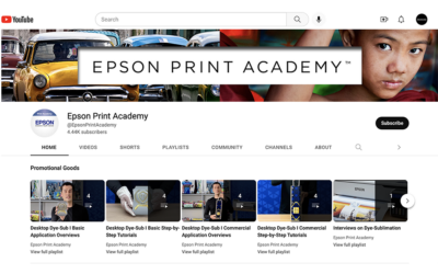 Epson Print Academy YouTube Channel Expands Content Across Professional Imaging Markets