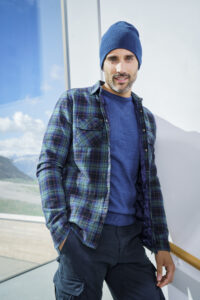 male model wearing a beanie