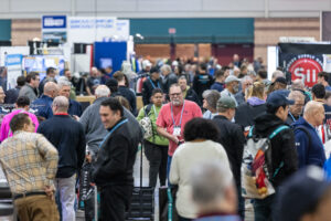 Attendees at the Impressions Expo Atlantic City decorated apparel show