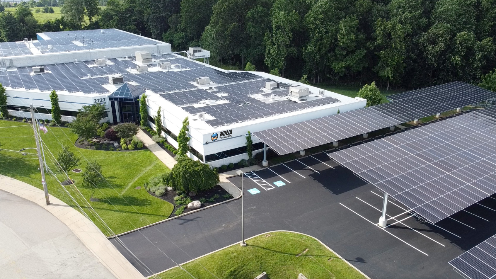 Ninja Transfers Facility solar panels