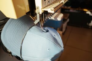 Custom embroidery machine and cap