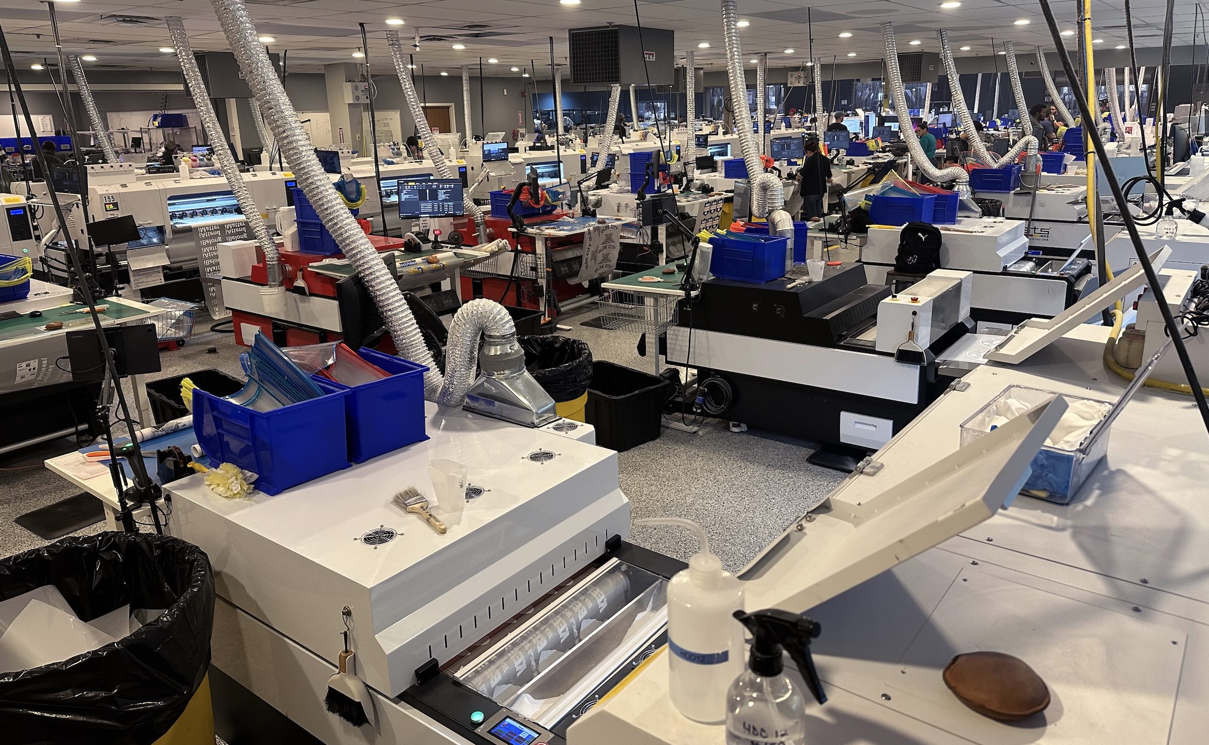 Ninja Transfers custom DTF production facility