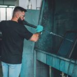 T-shirt custom screen printing shop, screen reclamation