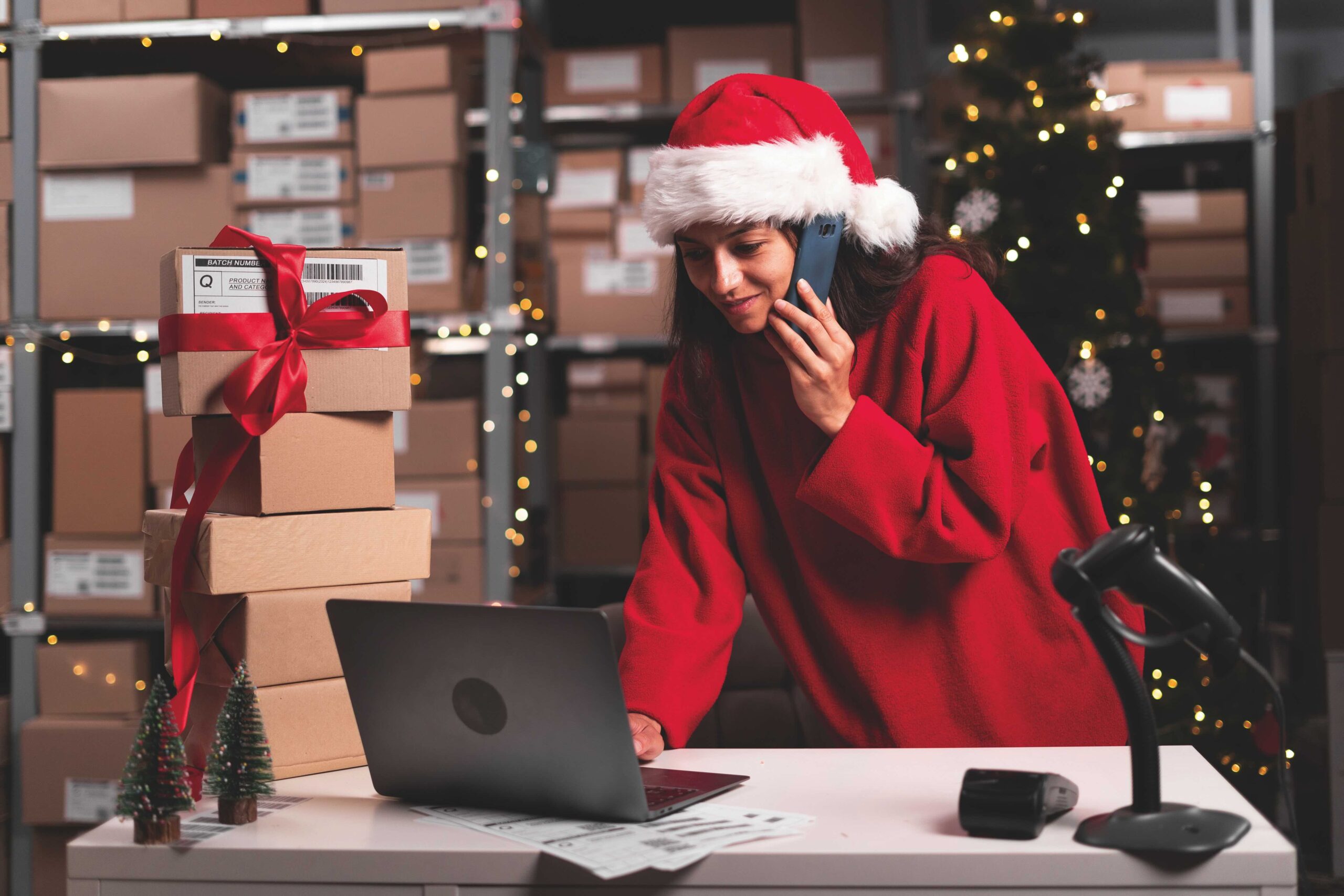 Decorated apparel professional working holiday season