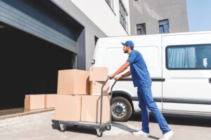 Decorated apparel shop shipping and receiving
