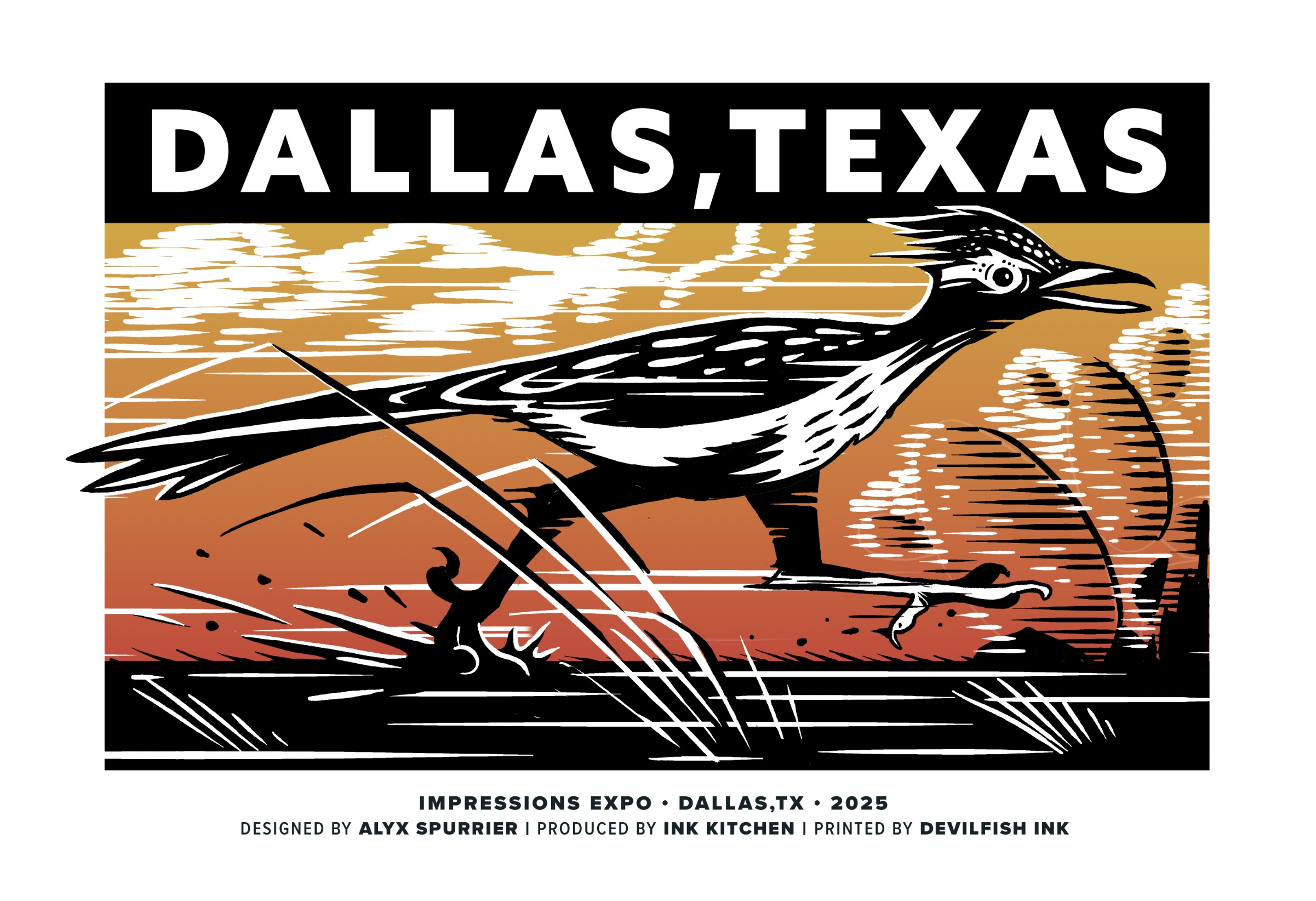 2025 Impressions Expo Dallas, Texas, fundraising poster Ink Kitchen