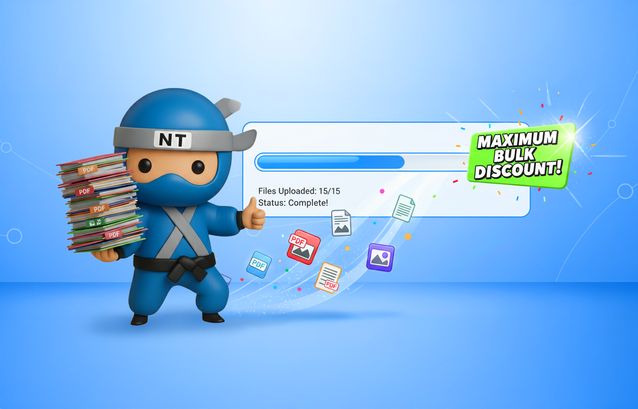 NInja Transfers online Multi-Upload DTF feature