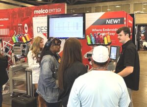 2025 Impressions Expo Exhibitor and attendees Melco embroidery