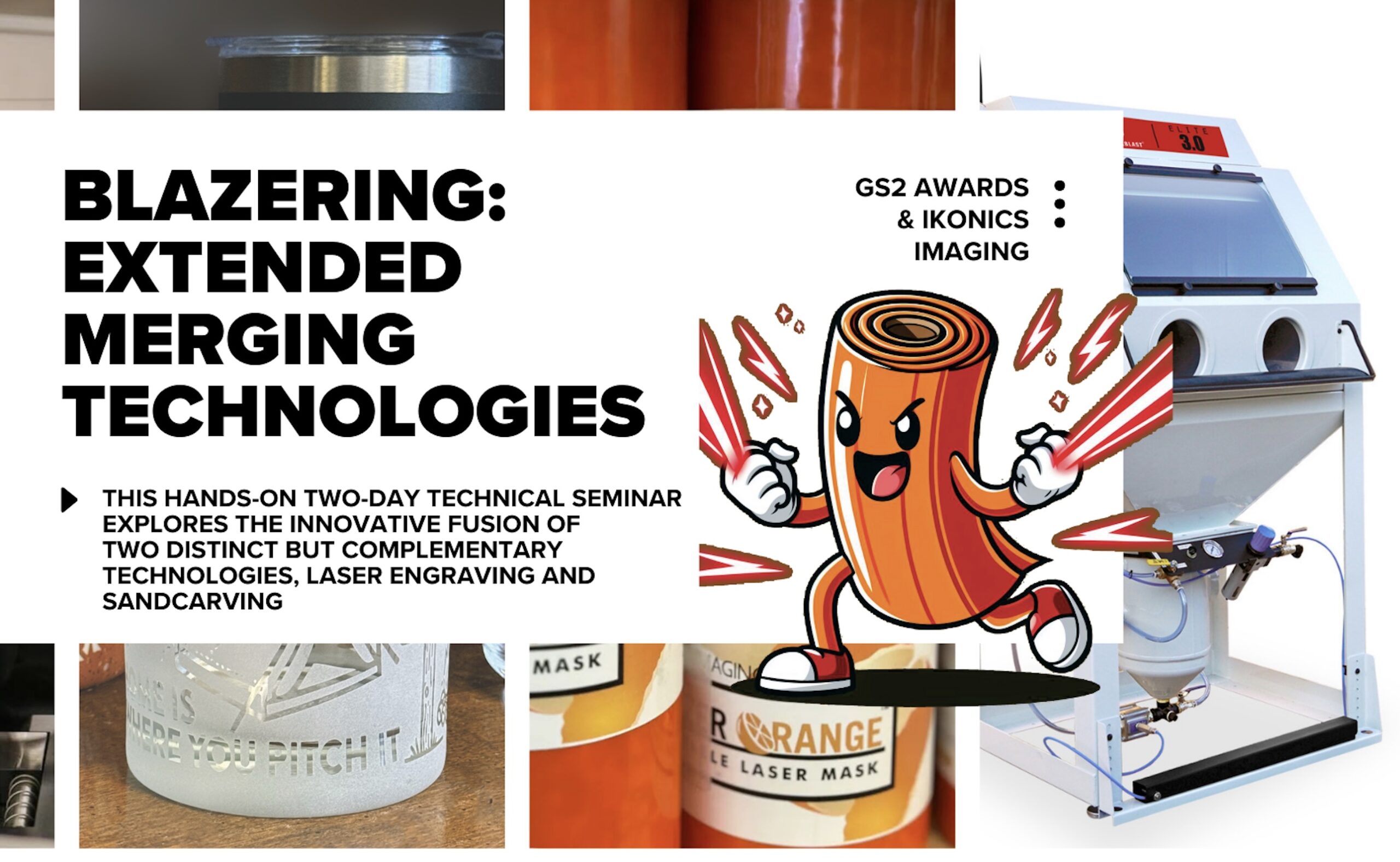 GS2 Awards, Ikonics Imaging laser engraving, sand carving seminar
