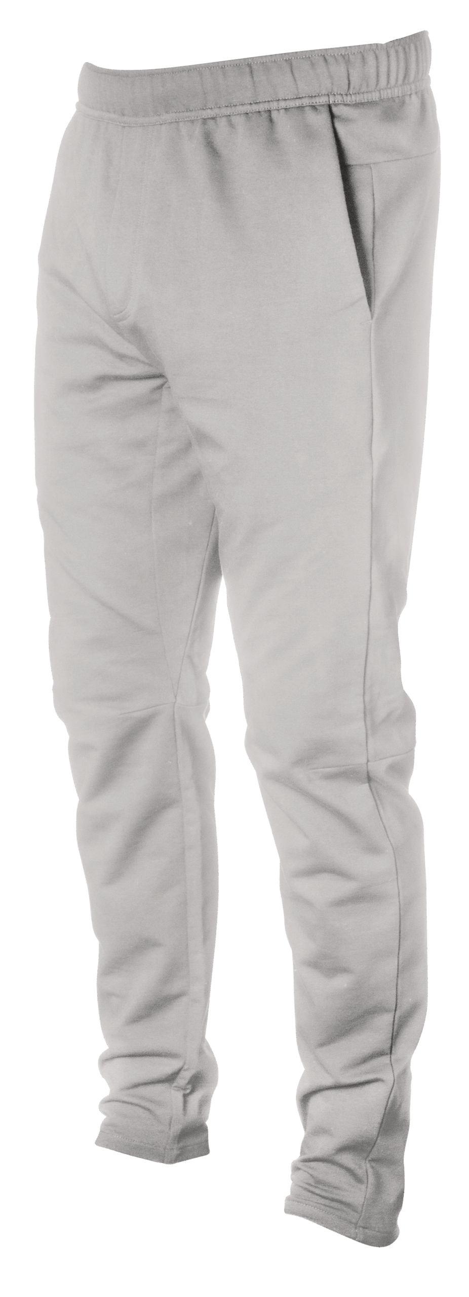 Independent Trading Co. EXP10PANT Perform Fleece Pant in Smoke color, featuring a tapered fit, four-way stretch French Terry fabric, and print-ready ring-spun cotton face.