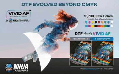 Ninja Transfers Launches VIVID AF Expanded-Color DTF Printing Standard