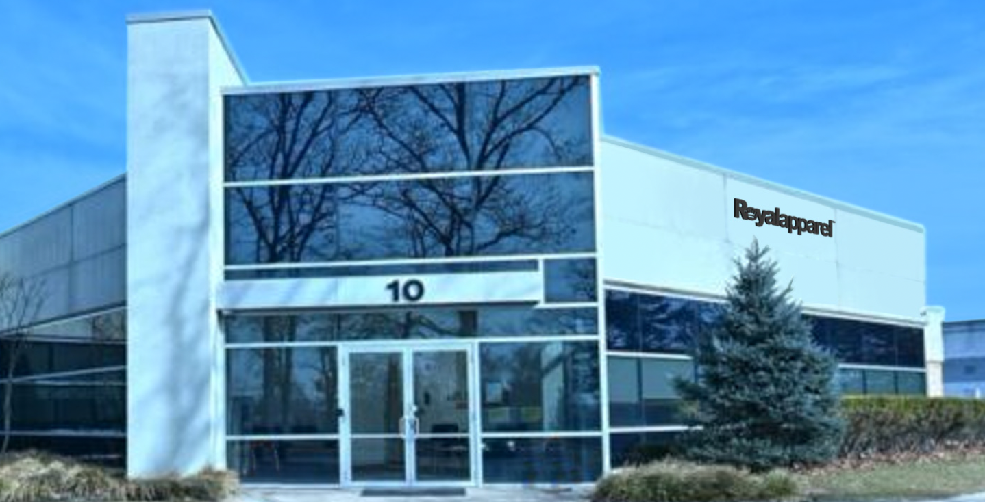 Royal Apparel manufacturing second facility in Hauppauge, New York, located at 10 Commerce Drive