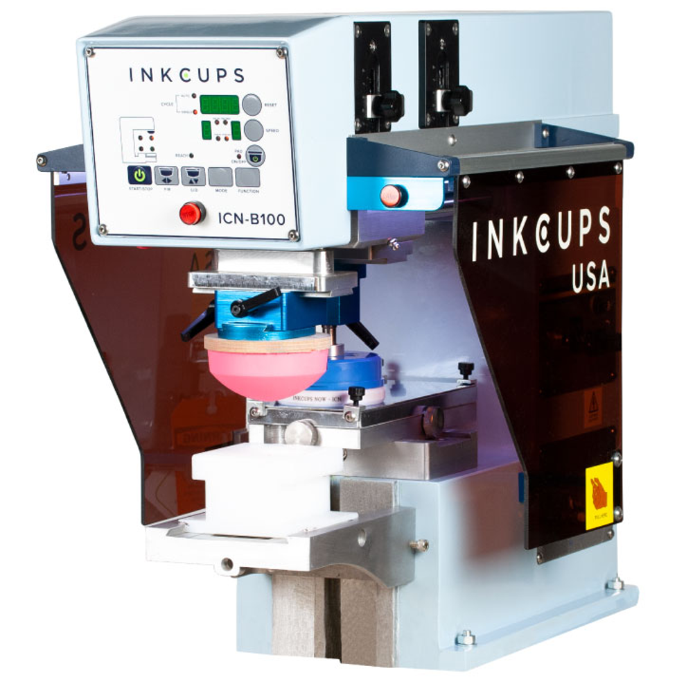 Inkcups Demonstrating Single-, Double-color Pad Printing at Impressions Expo