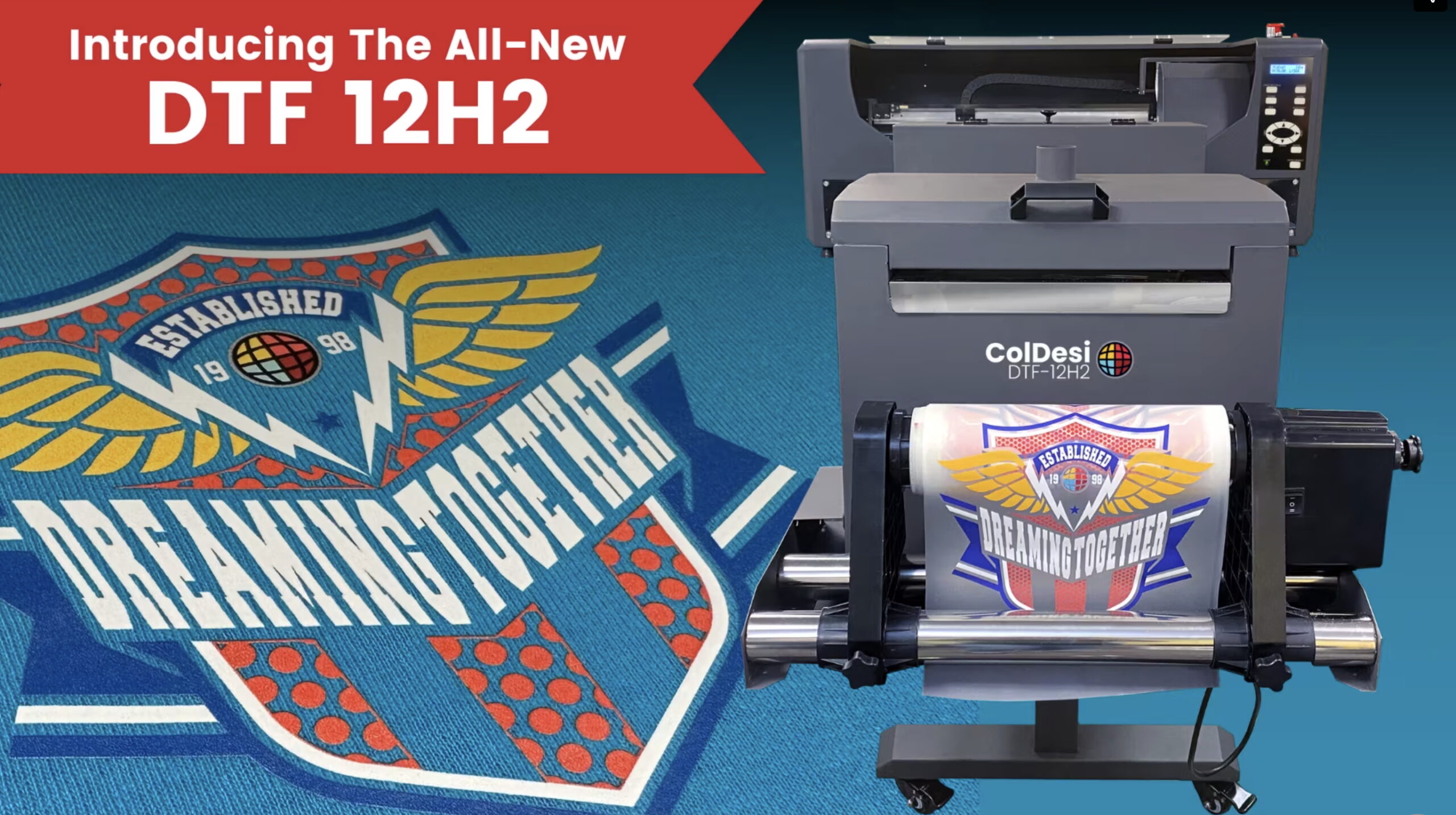 ColDesi DTF-12H2 direct-to-film apparel decoration printer