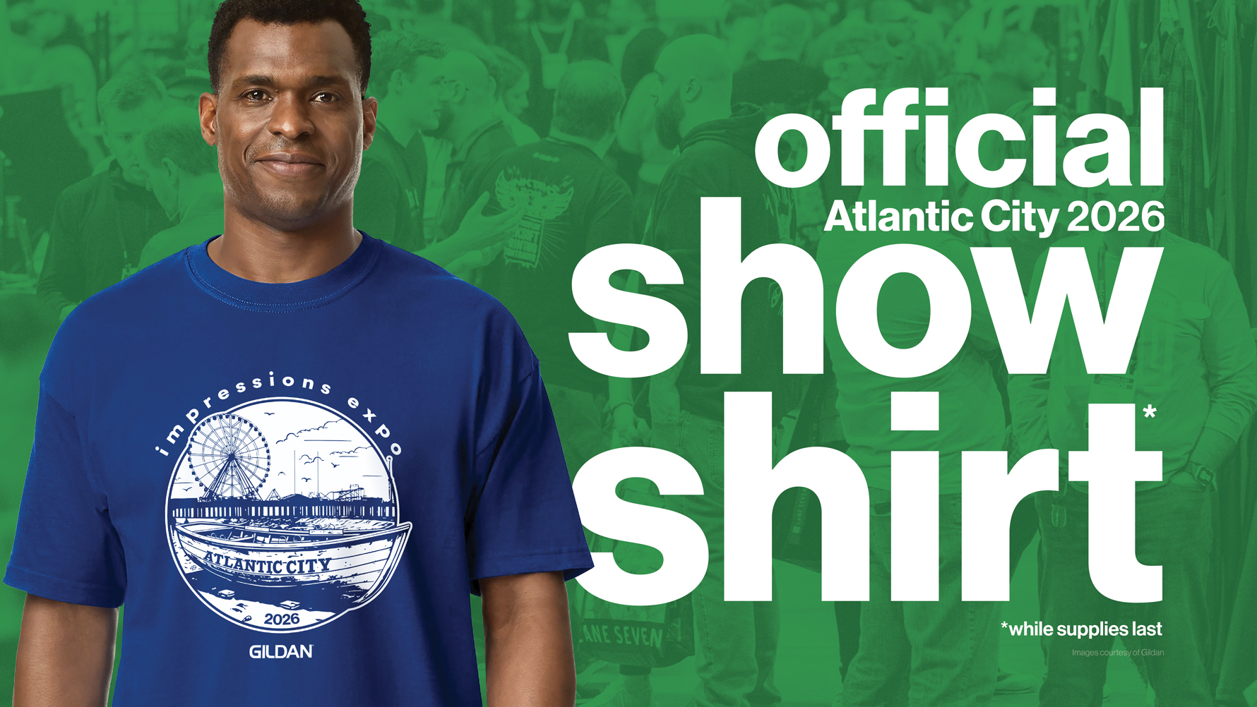 2026 Impressions Expo decorated apparel industry trade show T-shirt, Atlantic City, New Jersey