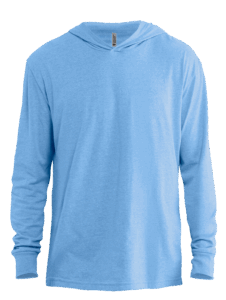 Next Level Apparel 6221 Men's CVC Long Sleeve Hoodie Front Heather Columbia Blue
