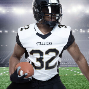 STAHLS' heat press decorated football uniform