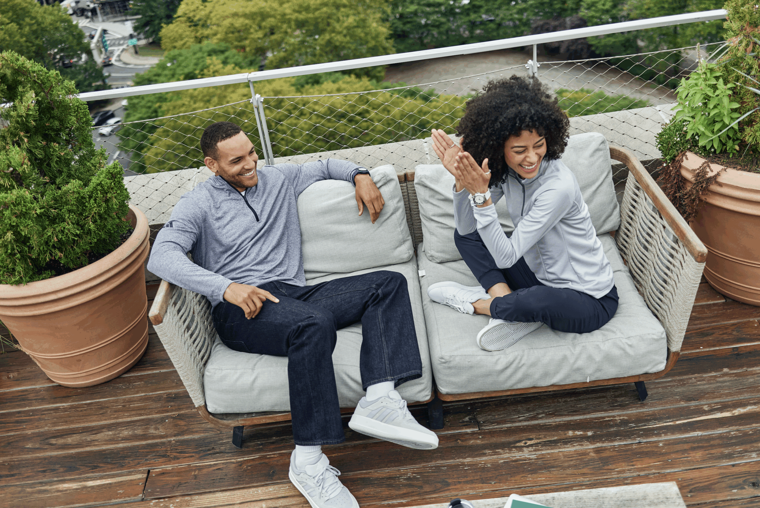 Models wearing responsibly produced blank apparel from S&S Activewear, highlighting sustainable apparel sourcing and eco-conscious product options for decorators and promotional buyers