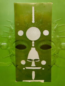 High-detail screen-printing stencil created with properly tensioned mesh for accurate exposure and consistent ink transfer.
