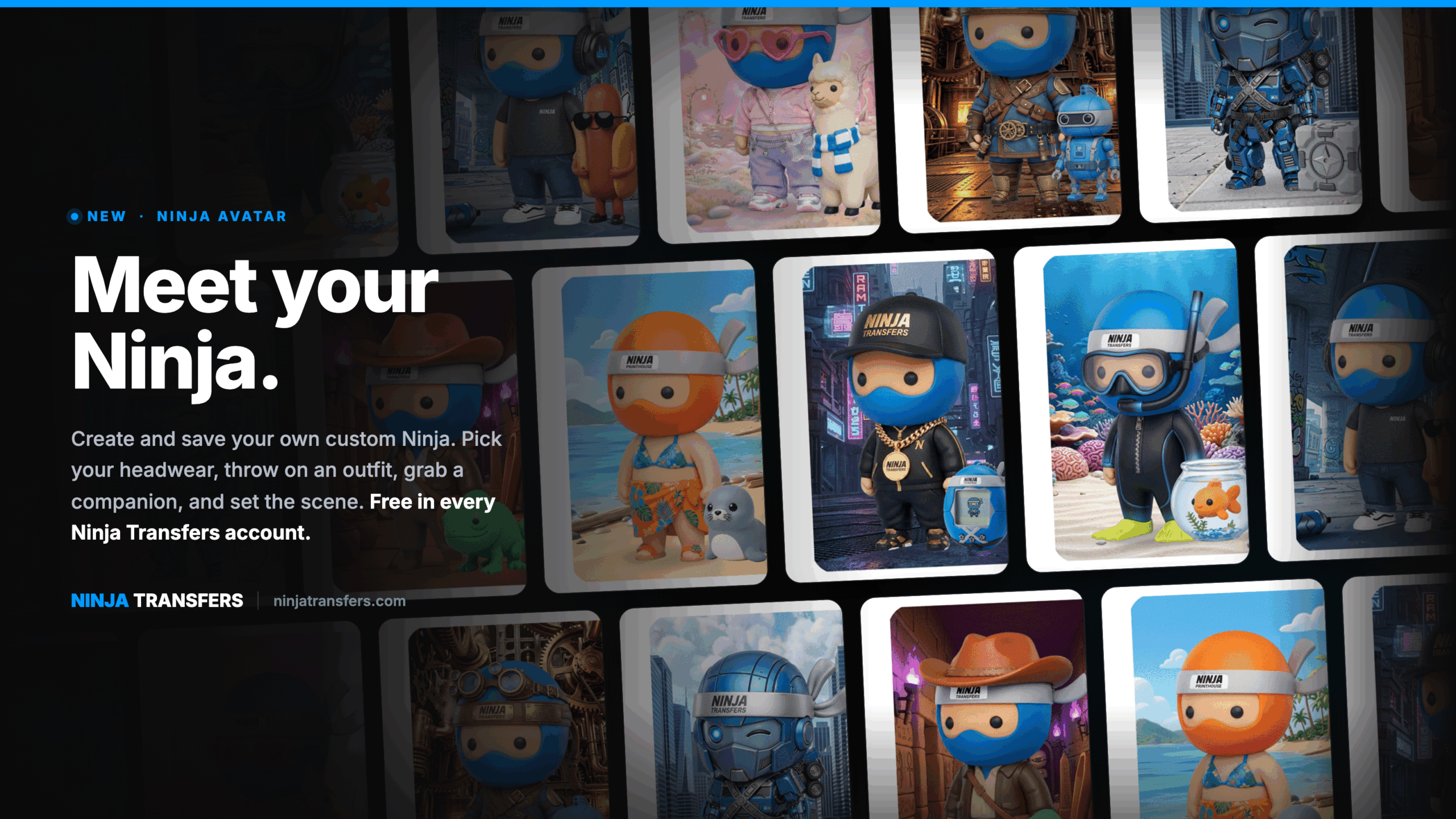 Ninja Transfers Launches Free Ninja Avatar Character Builder for Customers
