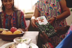 Celebrating Kwanzaa with custom decorated apparel
