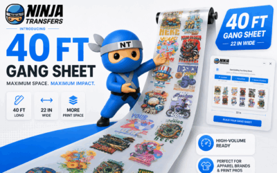 Ninja Transfers Launches 40-Foot DTF Gang Sheets for High-Volume Decorators