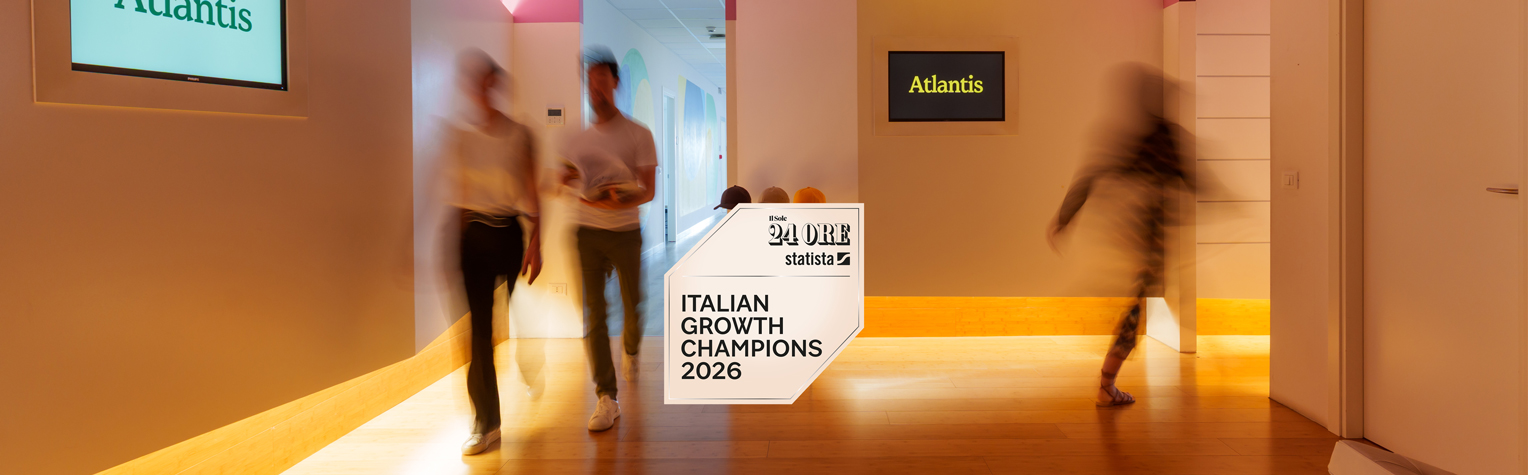 Atlantis Headwear headquarters celebrating recognition as one of Italy's fastest-growing companies in the 2026 500 Leaders of Growth ranking.
