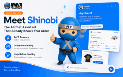 Ninja Transfers Launches Shinobi AI Chat Assistant for DTF Printing Customers