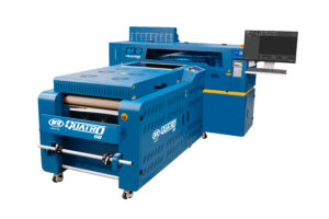 M&R Quatro 68 commercial DTF printer and curing system for high-volume direct-to-film transfer production