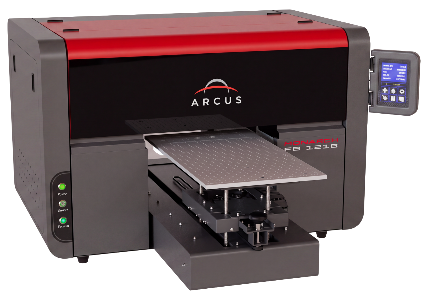 Arcus Monarch FB1218 UV flatbed printer for custom products and specialty printing