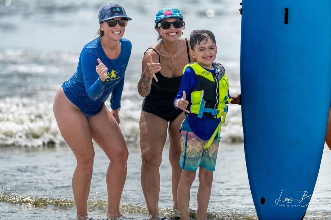 Participants wearing Pukka headwear at the Surfers for Autism Cocoa Beach Surf Festival
