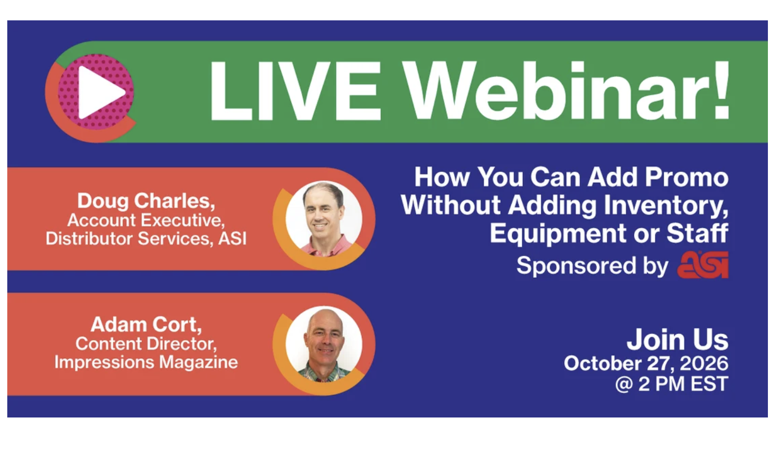 Impressions ASI promotional products webinar